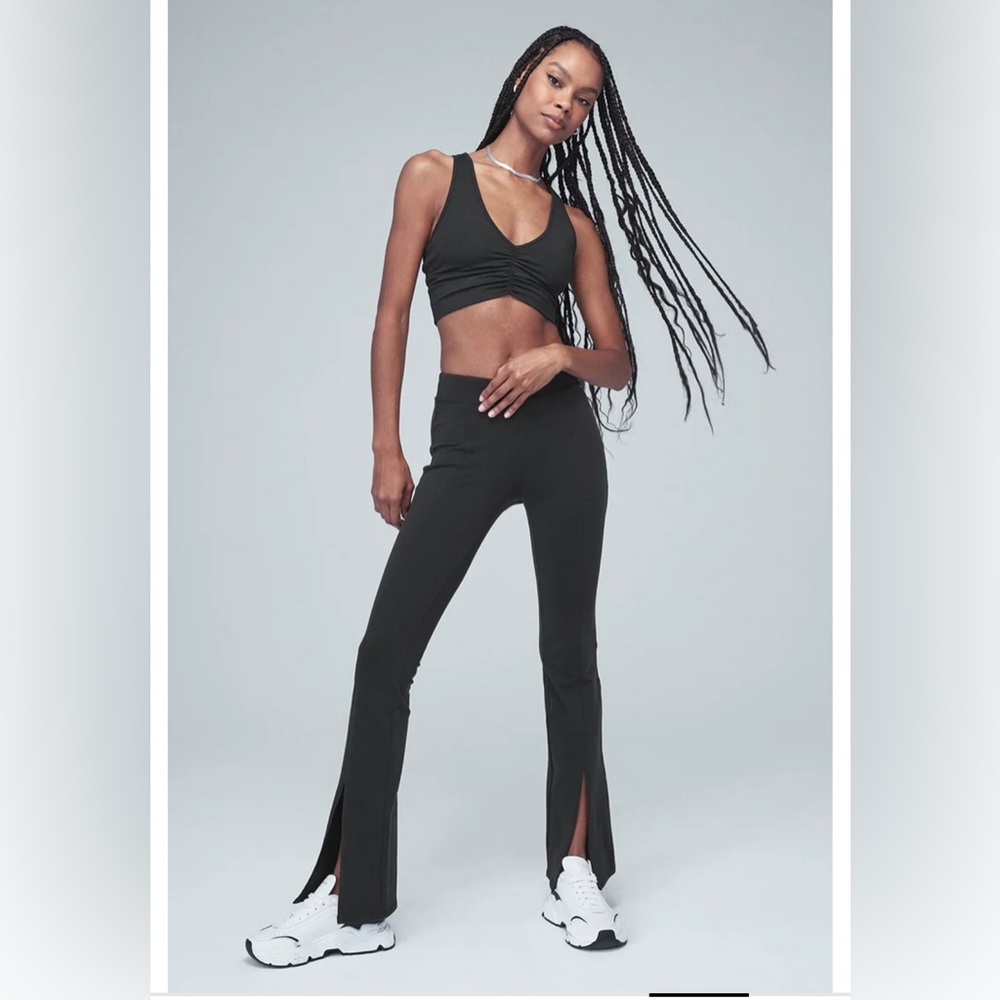 Alo Yoga Airbrush 7/8 High Waist Flutter Legging Black Size Small